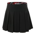 thumbnail image 1 of Bienzoe Girl's Stretchy Pleated Adjust Waist School Uniforms Skirt Black 4, 1 of 4