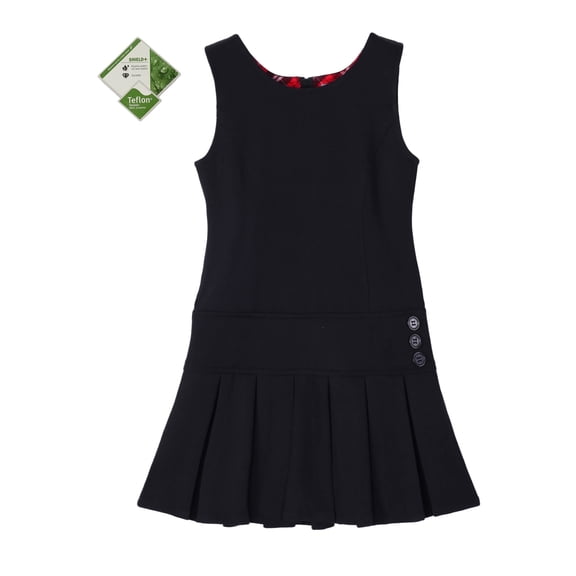 Bienzoe Girl's Stretchy Pleated Durable School Uniforms Jumper Black 12