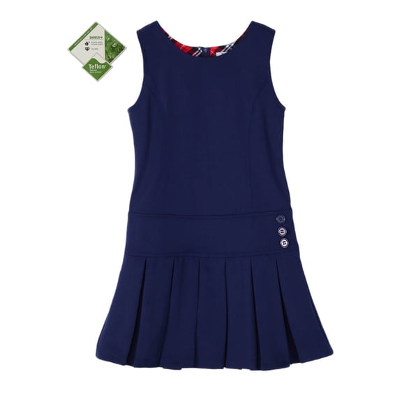 Bienzoe Girl's Stretchy Pleated Durable School Uniforms Jumper Navy 14