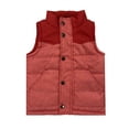 thumbnail image 1 of Bienzoe Kids Zip Quilted Sleeveless Warm Cotton Padded Puff Vest Red 2, 1 of 2