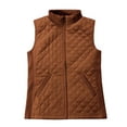 thumbnail image 1 of Bienzoe Women Casual Quilted Sleeveless Light Weight Vest Chocolate XL, 1 of 6