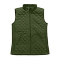 thumbnail image 1 of Bienzoe Women Lightweight Quilted Vest Puffer Padded Fashion Zip Causal Jacket Olive M, 1 of 8