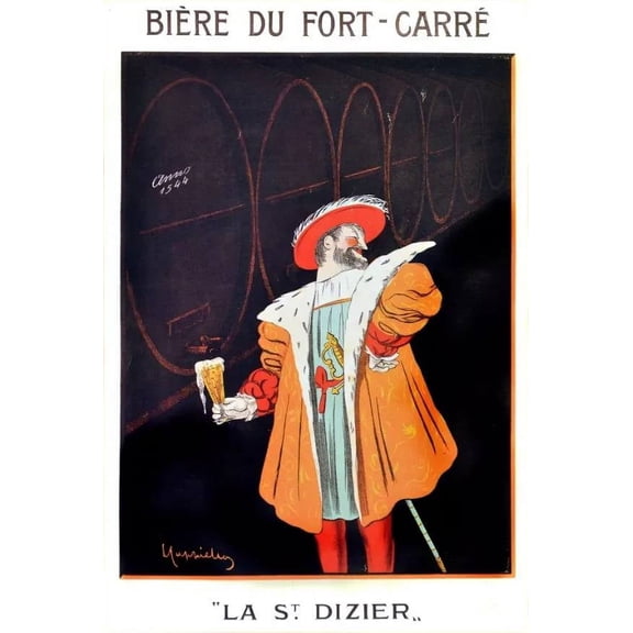 Biere du fort carre La St Dizier Ad Decor Poster. Home Graphic Art Design. 11 x 17 Inch Poster