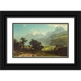 thumbnail image 1 of Bierstadt, Albert 14x10 Black Ornate Wood Framed with Double Matting Museum Art Print Titled - Lake Lucerne, 1 of 4