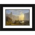 thumbnail image 1 of Bierstadt, Albert 14x11 Black Ornate Wood Framed with Double Matting Museum Art Print Titled - Yosemite Valley, 1 of 4