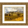 thumbnail image 1 of Bierstadt, Albert 14x11 Gold Ornate Wood Framed with Double Matting Museum Art Print Titled - Moat Mountain, Intervale, New Hampshire, 1 of 4