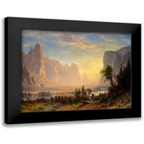 Bierstadt, Albert 14x12 Black Modern Framed Museum Art Print Titled - Valley of the Yosemite