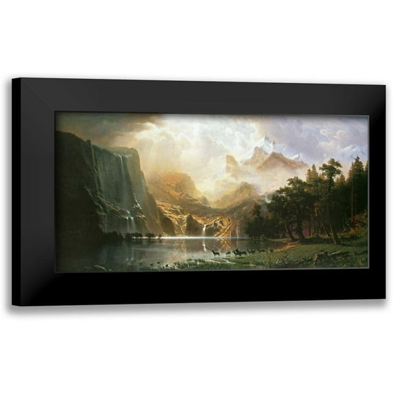 Bierstadt, Albert 14x9 Black Modern Framed Museum Art Print Titled - Sierra Nevada in California