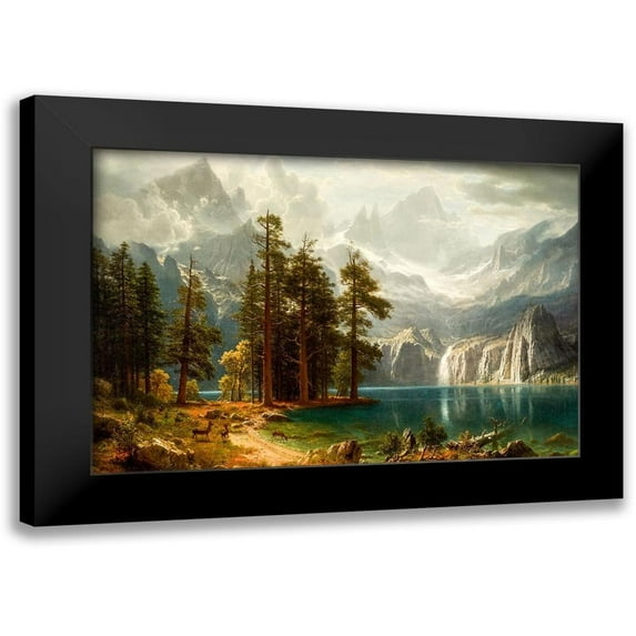 Bierstadt, Albert 18x13 Black Modern Framed Museum Art Print Titled - Sierra Nevada