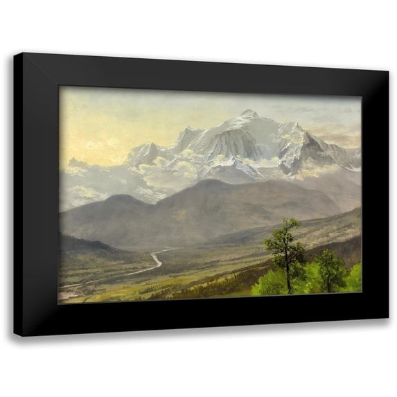 Bierstadt, Albert 18x14 Black Modern Framed Museum Art Print Titled - Mont Blanc