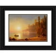 thumbnail image 1 of Bierstadt, Albert 18x14 Black Ornate Wood Framed with Double Matting Museum Art Print Titled - Indian Canoe, 1 of 4
