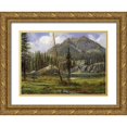 thumbnail image 1 of Bierstadt, Albert 18x14 Gold Ornate Wood Framed with Double Matting Museum Art Print Titled - Sierra Nevada Mountains, 1 of 4