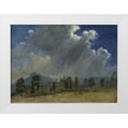 thumbnail image 1 of Bierstadt, Albert 18x14 White Modern Wood Framed Museum Art Print Titled - Fir Trees and Storm Clouds, 1 of 4