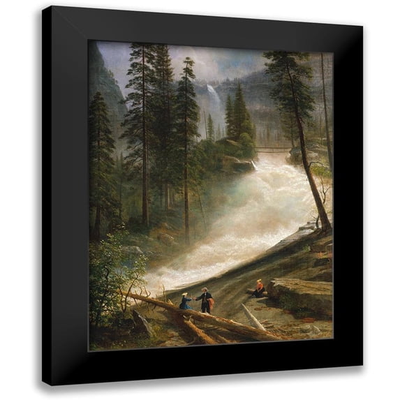 Bierstadt, Albert 19x24 Black Modern Framed Museum Art Print Titled - Nevada Falls, Yosemite