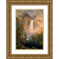 thumbnail image 1 of Bierstadt, Albert 23x32 Gold Ornate Wood Framed with Double Matting Museum Art Print Titled - Yellowstone Falls, 1 of 4