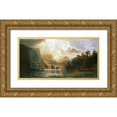 thumbnail image 1 of Bierstadt, Albert 24x14 Gold Ornate Wood Framed with Double Matting Museum Art Print Titled - Sierra Nevada in California, 1 of 4