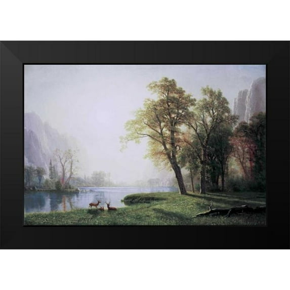 Bierstadt, Albert 24x17 Black Modern Framed Museum Art Print Titled - King River Canyon, California