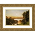 thumbnail image 1 of Bierstadt, Albert 24x17 Gold Ornate Wood Framed with Double Matting Museum Art Print Titled - Island Lake, Wind River Range, Wyoming, 1 of 4