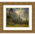 thumbnail image 1 of Bierstadt, Albert 30x26 Gold Ornate Wood Framed with Double Matting Museum Art Print Titled - Yosemite Valley, 1 of 4