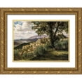 thumbnail image 1 of Bierstadt, Albert 32x24 Gold Ornate Wood Framed with Double Matting Museum Art Print Titled - Olevano, 1 of 4