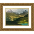 thumbnail image 1 of Bierstadt, Albert 32x25 Gold Ornate Wood Framed with Double Matting Museum Art Print Titled - Mountain landscape, 1 of 4
