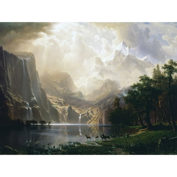 Bierstadt Among Sierra Nevada California Painting Extra Large Art Print Wall Mural Poster Premium XL