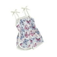thumbnail image 1 of Biezeib Baby Girl Sleeveless Romper Summer Butterfly Print Shorts Jumpsuit Playsuit for Newborn Toddler Cute Clothes, 1 of 9