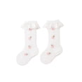 thumbnail image 1 of Biezeib Baby Girls Knee High Socks Cute Floral Print Lace Ruffles Dress Socks Newborn Stockings for Toddler Clothing Accessories, 1 of 6
