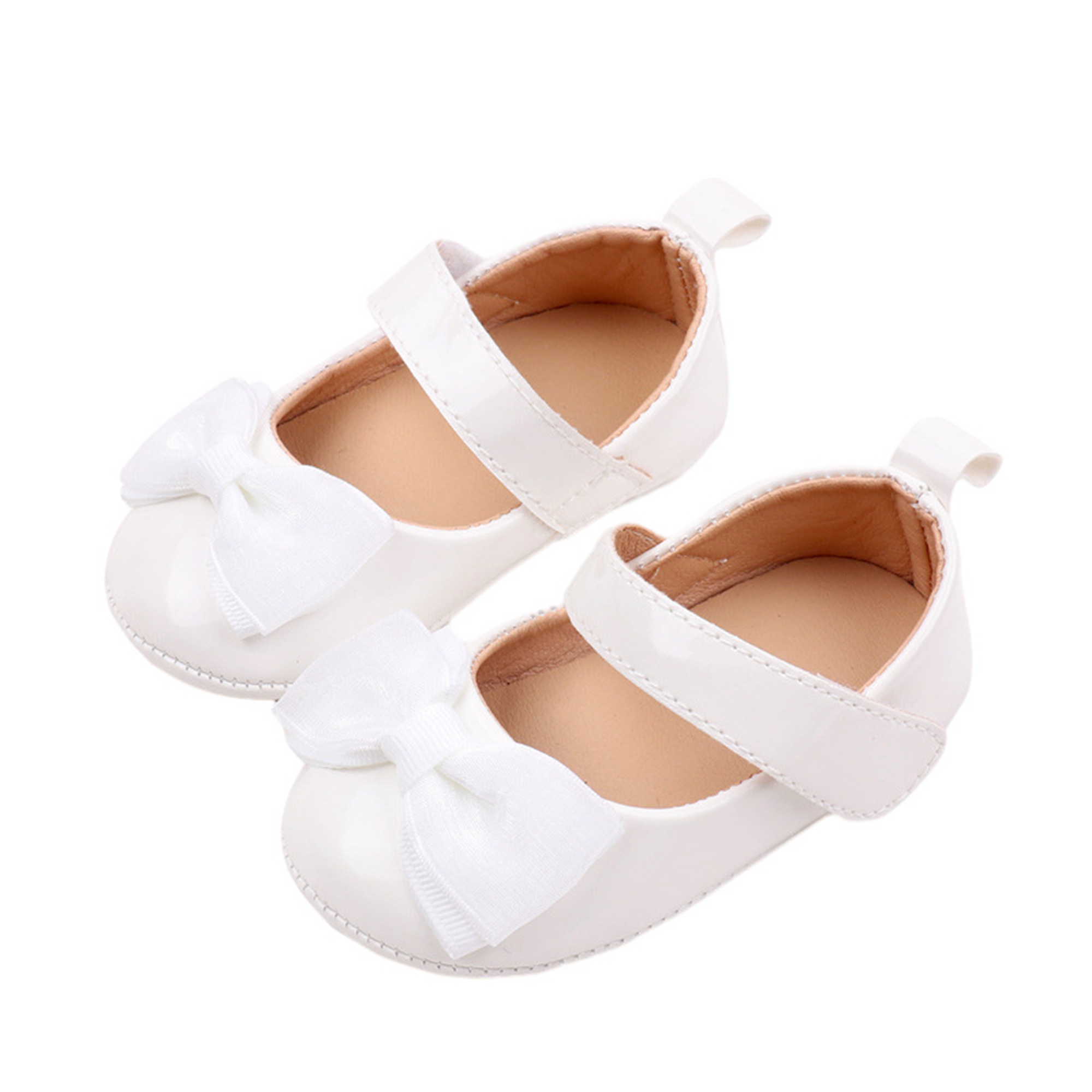Biezeib Baby Girls Princess Shoes Cute Bow Leather Soft Sole NonSlip Sweet Crib Shoes Adorable