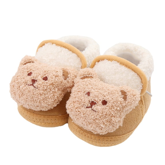 Biezeib Baby Winter Shoes, Cartoon Bear Soft Sole Non-Slip First Walking Shoes Flats Toddler Shoes For Girls Boys