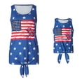 thumbnail image 1 of Biezeib Family Mom-Kid Shirt, Round Neck Sleeveless Star Striped Print Independence Day Loose Casual Party Vest, 1 of 6