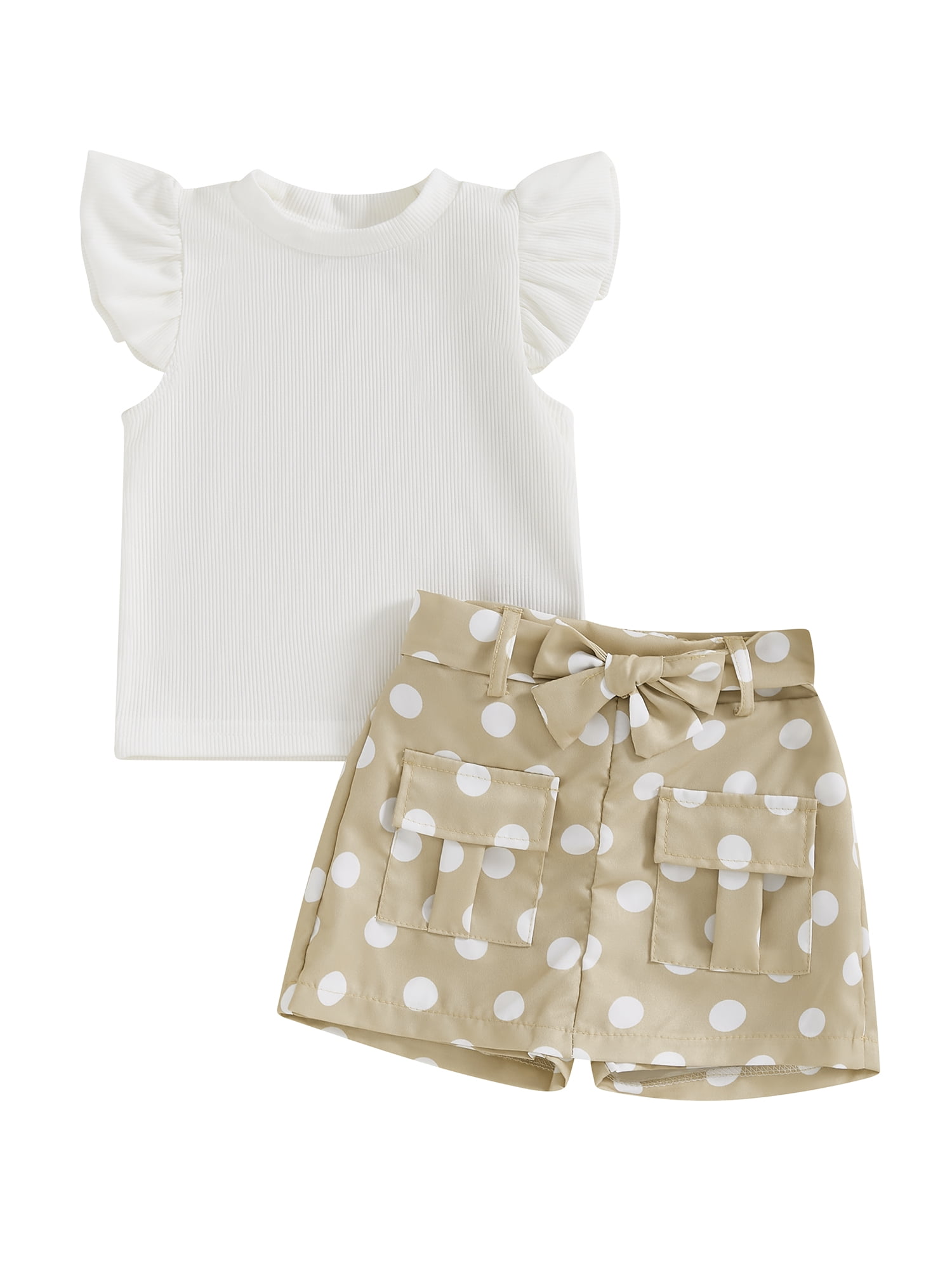 Petitebella Little Miss Onederful Outfit - White Shirt & Pink Gold Ribbon Skirt Set For Girls NB-8Y