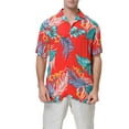 thumbnail image 1 of Biezeib Men Hawaiian Button down Shirt Casual Tropical Print Summer Short Sleeve Tops for Beach Vacation Streetwear, 1 of 6