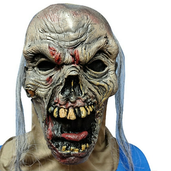 Biezeib Scary Zombie Facewear Creepy Halloween Facewear Realistic Cosplay Headwear for Role-Playing Party Masquerade Costume Props