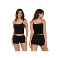 thumbnail image 1 of Biezeib Women 2 Piece Pajama Set Solid Color Crop Sleeveless Camisole and Elastic Shorts for Loungewear Soft Sleepwear, 1 of 6