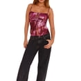 thumbnail image 1 of Biezeib Women Camisole, Sleeveless Tops Backless Flower Print Tie-up Slit Slim Fit Summer Vest for Party Club, 1 of 6