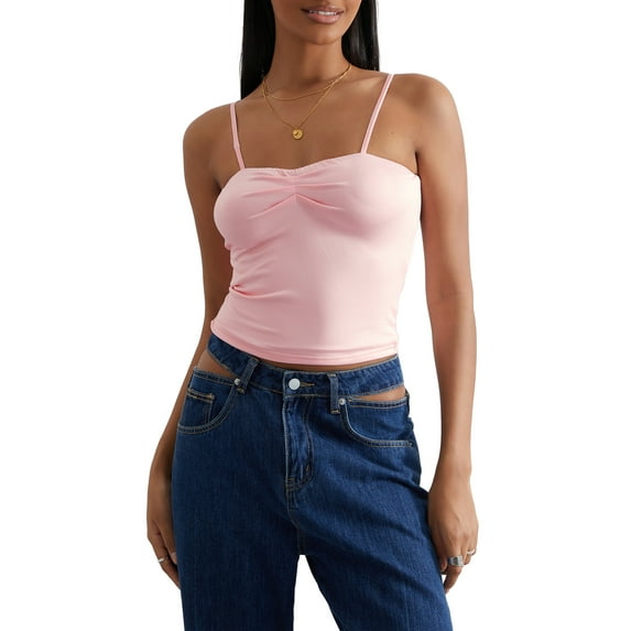 Biezeib Women Camisole, Sleeveless Tops Backless Solid Slim Fit Summer Vest for Party Club