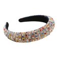 thumbnail image 1 of Biezeib Women Hand Knit Beaded Headband Wide Hair Band Accessories Washing Face Hair Hoop Gifts, 1 of 7