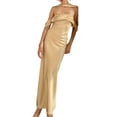 thumbnail image 1 of Biezeib Women Summer Long Evening Dress Short Sleeve Off Shoulder Halter Neck Party Dress, 1 of 6