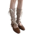thumbnail image 1 of Biezeib Women's Below Knee Socks Knitted Strappy Leg Warmers Leg Sleeves for Party, Dating, Travel, 1 of 6