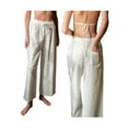 thumbnail image 1 of Biezeib Women's Daisy Eyelet Pattern Pants Drawstring Elastic Waist Loose Wide Leg Trousers for Summer, 1 of 6