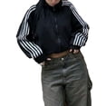 thumbnail image 1 of Biezeib Women's Mock Neck Jacket Zip Up Side Striped Long Sleeve Casual Fall Motorcycle Tops, 1 of 6