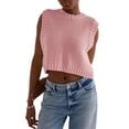 thumbnail image 1 of Biezeib Women’s Open Back Knit Vest Casual Sleeveless Solid Color Loose Tank Tops Sweater Vest, 1 of 6