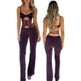 thumbnail image 1 of Biezeib Women's Sleeveless Jumpsuit Tight Fitted Scallop Neck Backless Adjustable Spaghetti Strap Romper for Cocktail Party Club Night, 1 of 6
