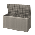 thumbnail image 1 of Bifanuo 100 Gallon Resin Deck Box, Lockable Outdoor Storage Container, Water Resistant for Patio Cushions, 1 of 8