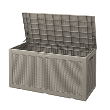 Bifanuo 100 Gallon Deck Box Lockable Resin Outdoor Storage Box Waterproof Outdoor Container for Patio Furniture Cushions, Pillow