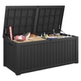thumbnail image 1 of Bifanuo 180 Gallon Deck Box, Resin Outdoor Storage Box, Waterproof and UV Resistant Lightweight Indoor Storage Deck Box for Pool Supplies, Garden Tools, Toys, 1 of 7