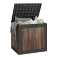 thumbnail image 1 of Bifanuo 31 Gallon Resin Outdoor Deck Box, Waterproof UV Resistant Storage Box for Garden Patio Pool, Dark Wood Grain, 1 of 7