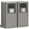 thumbnail image 1 of Bifanuo 42 Gallon Dual Bin Trash Can - 2-Pack Waterproof Outdoor/Indoor Recycling & Waste Bins, Heavy-Duty Resin Garbage Can for Patio, Kitchen, Commercial Use, 1 of 10