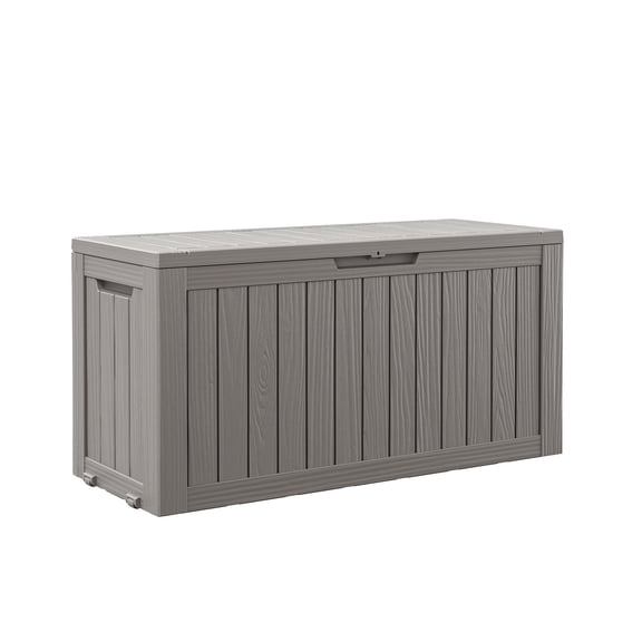 Bifanuo 80 Gallon Resin Deck Box with Lock, Waterproof Outdoor Storage for Patio Furniture, Garden Tools, and More
